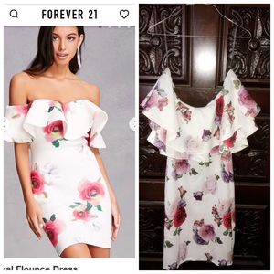 Brand New Off The Shoulder Floral Bodycon Dress